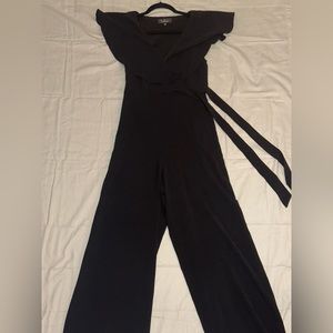 Lulu’s Black Wrap Top Pantsuit